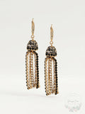 Anne Klein Gold-Tone Ombre Scattered Stone Crystal Tassel Earrings by Vanessa Jane