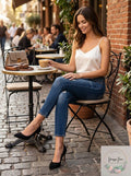 Kut from the Kloth Meghan High-Rise Ankle Cigarette-Leg Jeans by Vanessa Jane