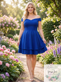 B Darlin Trendy Plus Size Off-the-Shoulder a-Line Dress by Vanessa Jane