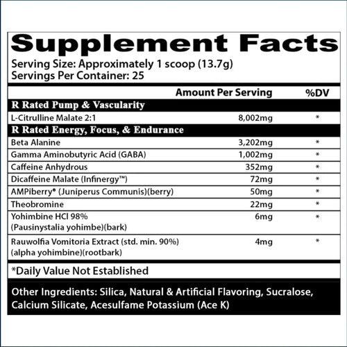 Insane Labz Psychotic Rated R, 25 Servings by PoorBoySupplements.com