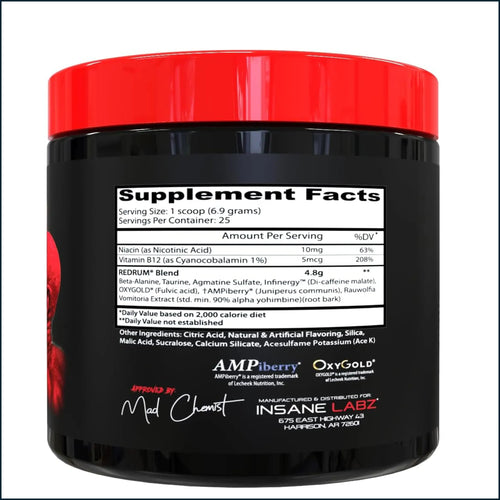 Insane Labz Redrum, 25 Servings by PoorBoySupplements.com