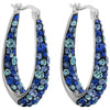 Inside Out Ocean Blue Hoop Earrings