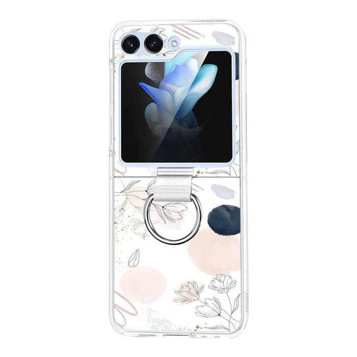 Inspire Series Floral Hard Shell Case with Ring - Samsung Galaxy Z Flip6 by Zerodamage Sahara Case LLC