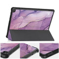 Inspire Series Tri-Fold Purple Marble Folio Case - Amazon Fire HD 10 by Zerodamage Sahara Case LLC