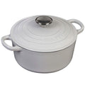 Inspired Home 5-Piece Enameled Cast Iron Cookware Set - Pure White by DailySale