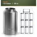 Insulated 1 Gallon Stainless Steel Wide Mouth Growler with Tactical Carrying Bag by DailySale