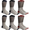 Insulated Thermal Cotton Cold Weather Crew Socks for Men or Women -6_Pack-Women