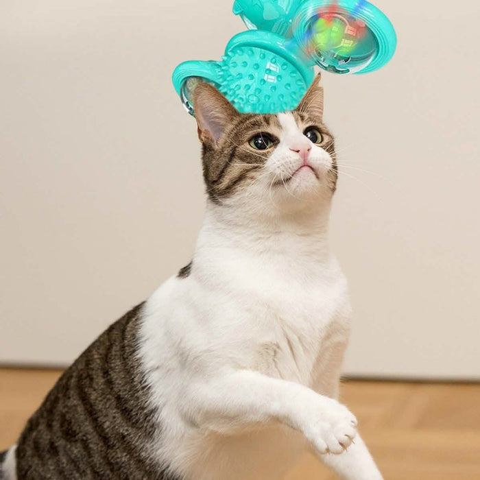 Interactive Massage Scratching Tickle Toy With Catnip And Led Ball For Indoors Cats by DailySale
