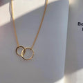 Interlocking Circles Gold Necklace by Dear Ava