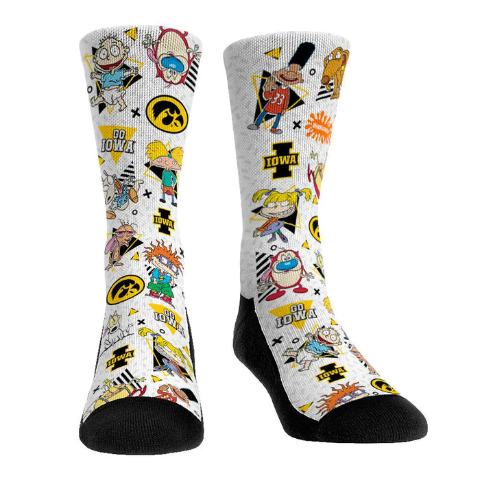 Iowa Hawkeyes - 90's Nickelodeon Characters All-Over by Rock 'Em Socks
