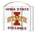 Iowa State Cyclones Weathered Logo Collage Plaque by Vanessa Jane