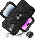 iPhone 14 Pro Max 6.7-inch Protection Kit Bundle - DualShock Series Case with Tempered Glass Screen and Camera Protector - Black by Zerodamage Sahara Case LLC
