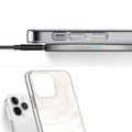 iPhone 15 Pro Max White Marble Case - Classic Design | Inspire Series by Zerodamage Sahara Case LLC