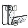 iPhone 16 Plus Clear Kickstand Case - Anti-Slip, Rugged, MagSafe | Venture Series by Zerodamage Sahara Case LLC