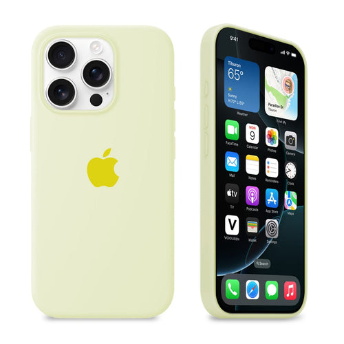 iPhone Silicone Case (Creamy Yellow) by Vogueen