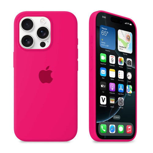 iPhone Silicone Case (Firefry Rose) by Vogueen