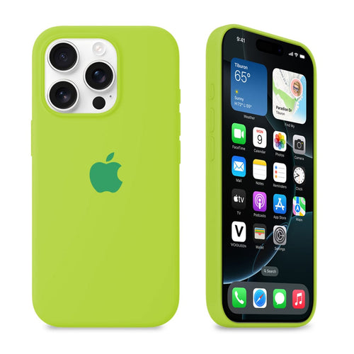 iPhone Silicone Case (Fluorescent Green) by Vogueen
