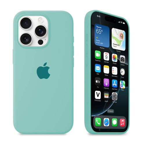iPhone Silicone Case (Ice Sea Blue) by Vogueen