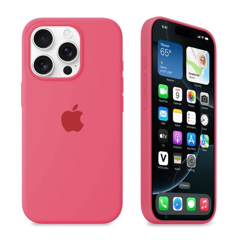 iPhone Silicone Case (Pink Citrus) by Vogueen