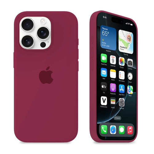 iPhone Silicone Case (Rose Red) by Vogueen