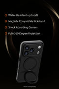 iPhone 17 Pro Max Waterproof Case - MagSafe Kickstand, Integrated Screen & Camera Protection | Oasis Series by Zerodamage Sahara Case LLC