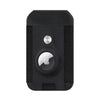 iPhone Black Leather Wallet Case with AirTag Holder & Stand - MagSafe | Indy Series