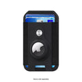 iPhone Black Leather Wallet Case with AirTag Holder & Stand - MagSafe | Indy Series by Zerodamage Sahara Case LLC