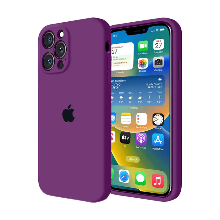 iPhone Camera Protection Silicone Case (Eggplant) by merch section