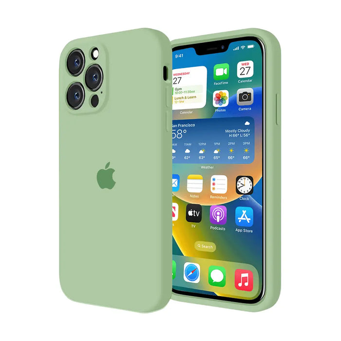iPhone Camera Protection Silicone Case (Matcha Green) by merch section