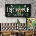 Irish Pub Dog Portrait Sign by Tailored Canvases