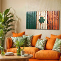 Irish Shamrock Glory Wooden Flag Wall Art by Tailored Canvases
