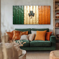 Irish Shamrock Glory Wooden Flag Wall Art II by Tailored Canvases