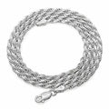 Italian 925 Silver Filled High Polish Finsh Rope Chain by DailySale