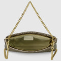 Italian Genuine Basketweave-Embossed Metallic Suede Crossbody Bag | Bari by TAKEASY