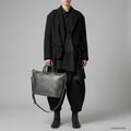 Italian Genuine Basketweave-Embossed Metallic Suede Top-Handle Bag | Treviso by TAKEASY