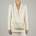 Italian Genuine Basketweave-Embossed Suede Crossbody Bag | Bergamo by TAKEASY