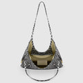 Italian Genuine Leopard-Print Metallic Suede Tote Bag | Catania by TAKEASY