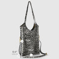 Italian Genuine Leopard-Print Metallic Suede Tote Bag | Catania by TAKEASY