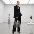 Italian Genuine Leopard-Print Metallic Suede Tote Bag | Catania by TAKEASY