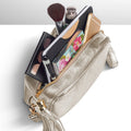 Italian Genuine Metallic Suede Crossbody Bag | Gubbio by TAKEASY