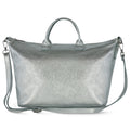 Italian Genuine Metallic Suede Top-Handle Bag | Padova by TAKEASY