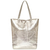 Italian Genuine Metallic Suede Tote Bag | Pisa