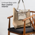 Italian Genuine Metallic Suede Tote Bag | Pisa by TAKEASY