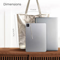 Italian Genuine Metallic Suede Tote Bag | Pisa by TAKEASY