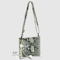 Italian Genuine Python-Print Suede Crossbody Bag | Lecce by TAKEASY