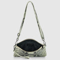 Italian Genuine Python-Print Suede Crossbody Bag | Lecce by TAKEASY