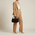 Italian Genuine Suede & Full-Grain Leather Crossbody Bag | Cremona by TAKEASY