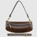 Italian Genuine Suede & Full-Grain Leather Shoulder Bag | Arezzo by TAKEASY