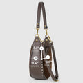 Italian Genuine Suede & Full-Grain Leather Shoulder Bag | Arezzo by TAKEASY