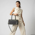 Italian Genuine Suede & Full-Grain Leather Shoulder Bag | Lodi by TAKEASY